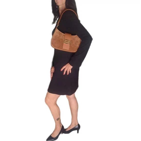 Charlie Leather Stazalina Rich Cognac/Brown Small Handbag & Crossbody - NWT - Picture 11 of 12